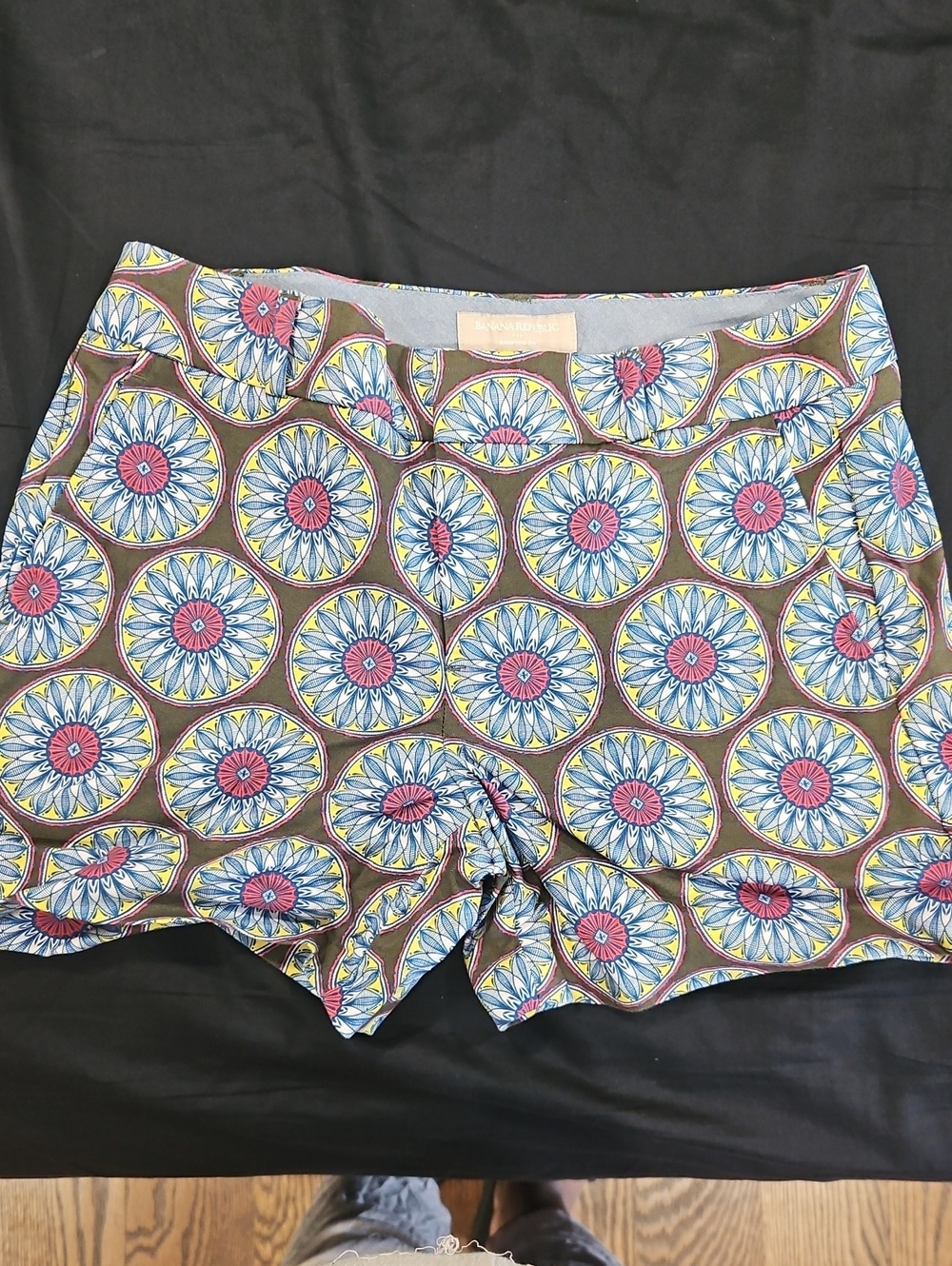 Banana Republic Floral Medallion Print Shorts in Blue and Pink